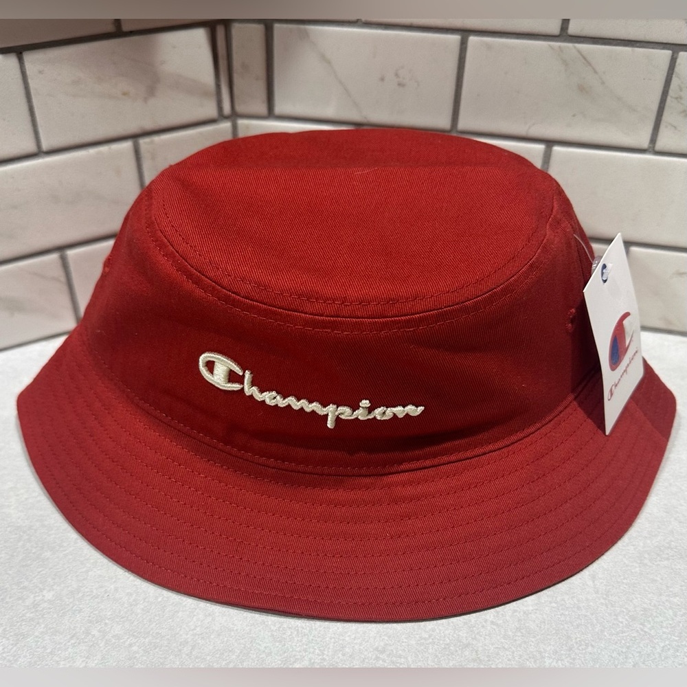 Champion Bucket Relaxed Unisex Hats Size OS - Color: Red - New With Tag